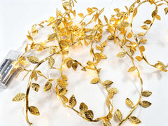 String LED Lights- Gold Leaf Design