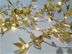 String LED Lights- Gold Leaf Design