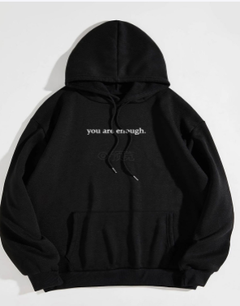 "Women's Plush Hoodie with Kangaroo Pocket and Print"