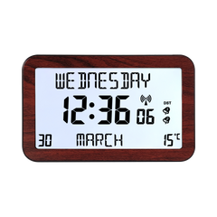 Backlit Easy to Read Full Disclosure Clock Wood