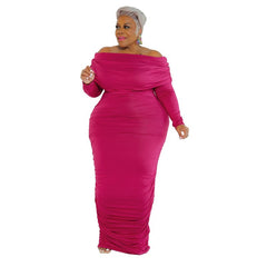 Large Solid Women's Fashion Dress