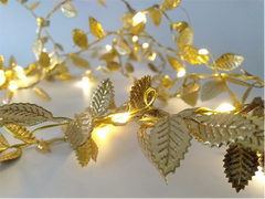 String LED Lights- Gold Leaf Design