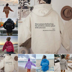 "Women's Plush Hoodie with Kangaroo Pocket and Print"