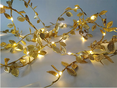 String LED Lights- Gold Leaf Design