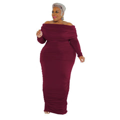 Large Solid Women's Fashion Dress