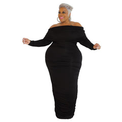 Large Solid Women's Fashion Dress