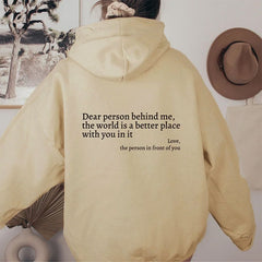 "Women's Plush Hoodie with Kangaroo Pocket and Print"