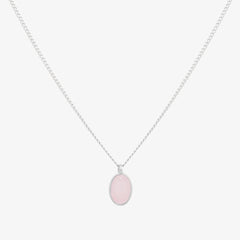 Gemstone oval pendant necklace